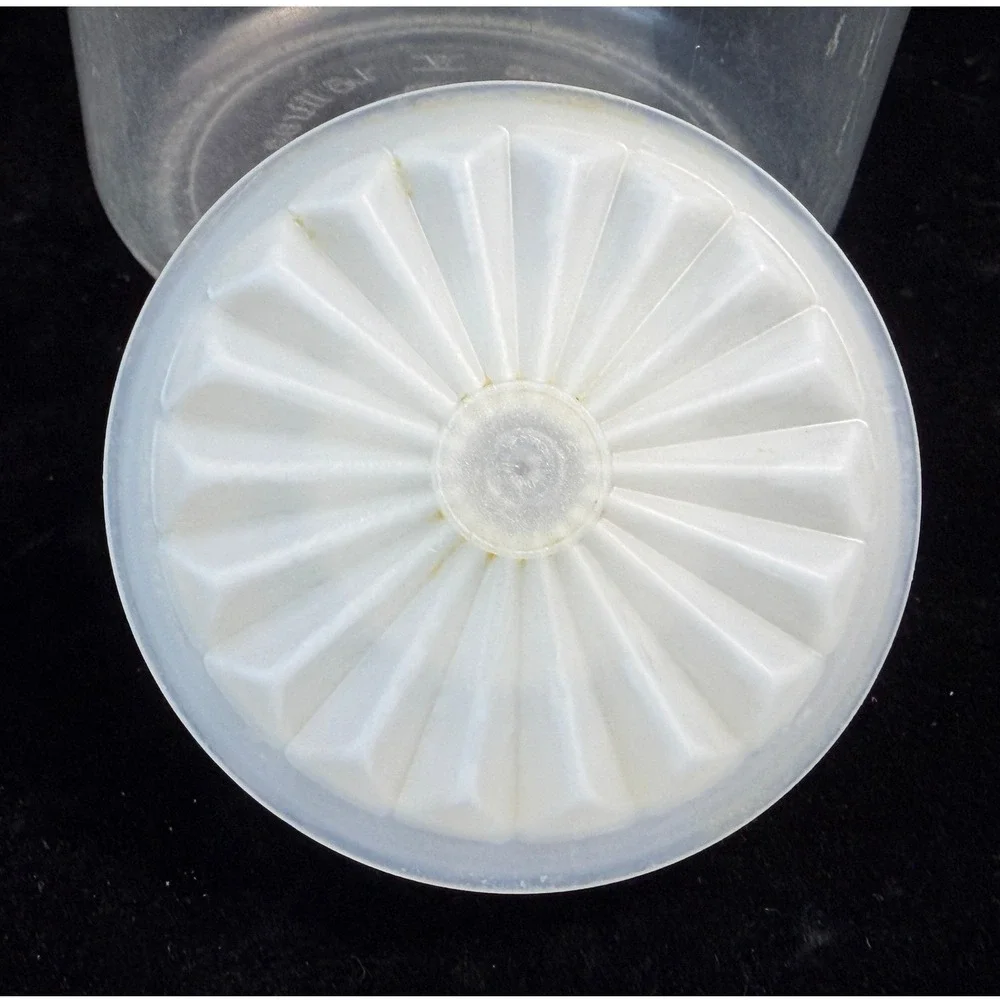 Vintage Tupperware Spaghetti Canister: Clear, 7 Cups, Cream Lid, 11.5